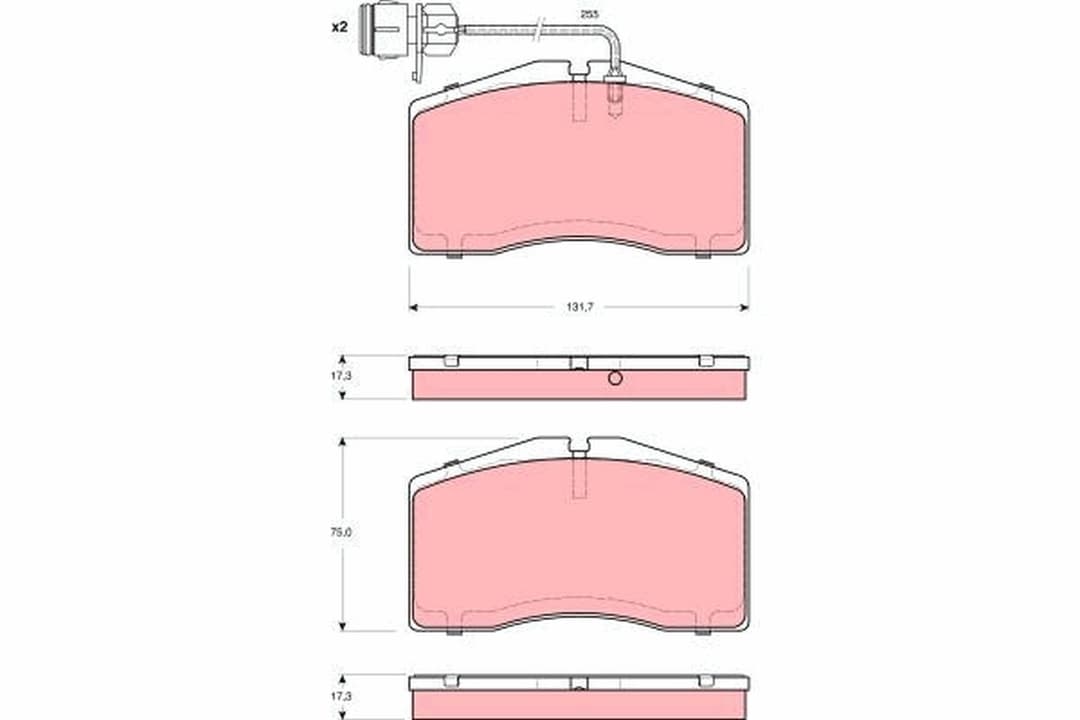 set placute frana,frana disc TRW GDB1523
