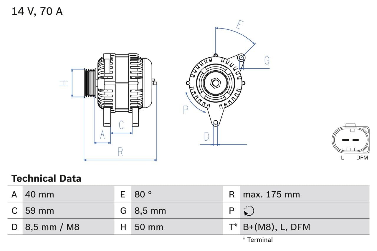 Generator / Alternator BOSCH 0 986 042 620