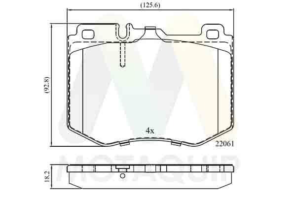 set placute frana,frana disc MOTAQUIP LVXL1888