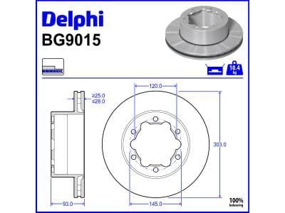 Disc frana DELPHI BG9015