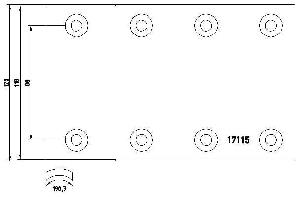 Set garnituri de frictiune, frana tambur TEXTAR 1711502