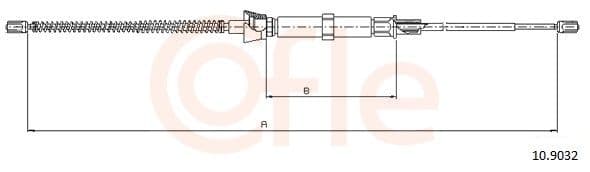 Cablu, frana de parcare COFLE 10.9032