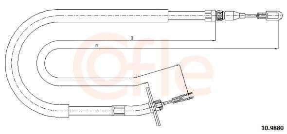 Cablu, frana de parcare COFLE 10.9880