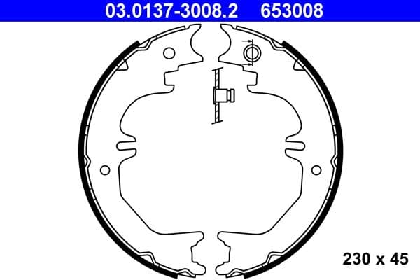 Set saboti frana, frana de mana ATE 03.0137-3008.2
