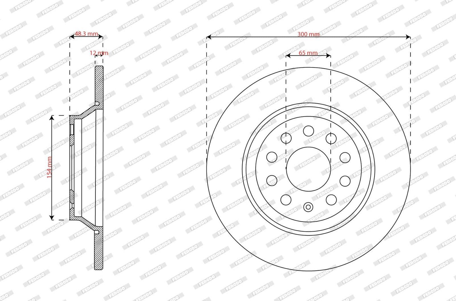 Disc frana FERODO DDF3169C
