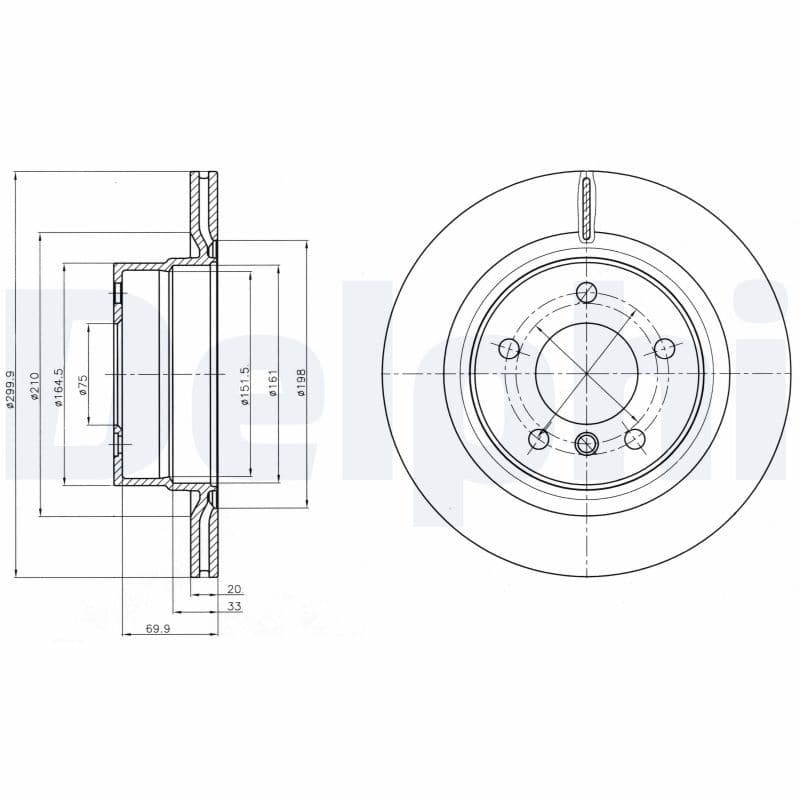 Disc frana DELPHI BG4293C