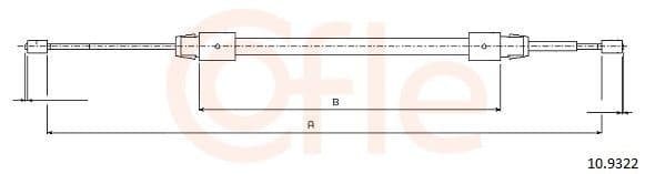 Cablu, frana de parcare COFLE 10.9322