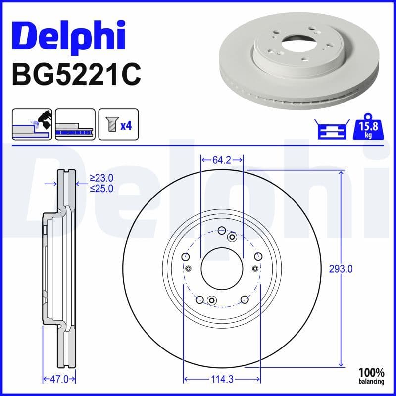 Disc frana DELPHI BG5221C