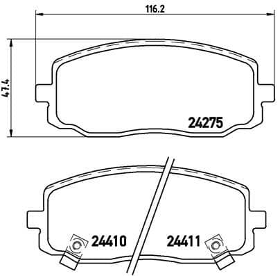 set placute frana,frana disc BREMBO PRIME LINE P 30 032