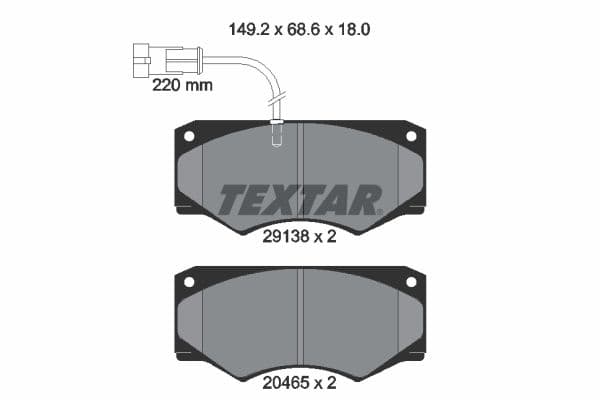 set placute frana,frana disc TEXTAR 2913801