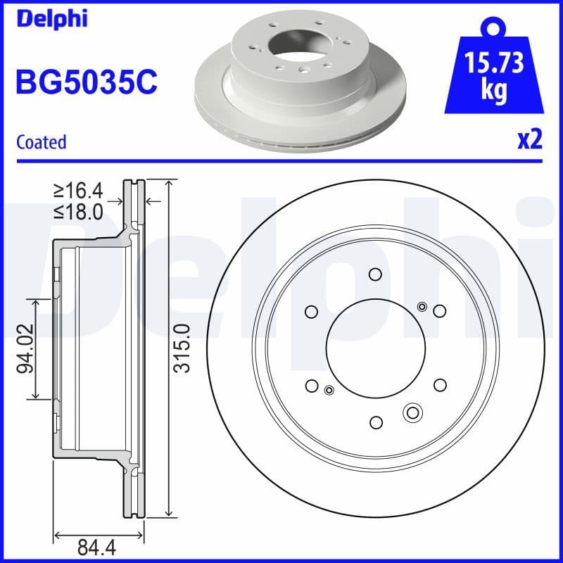 Disc frana DELPHI BG5035C