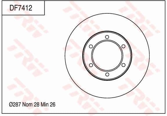 Disc frana TRW DF7412