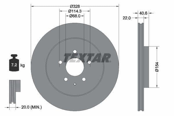 Disc frana TEXTAR PRO 92349003