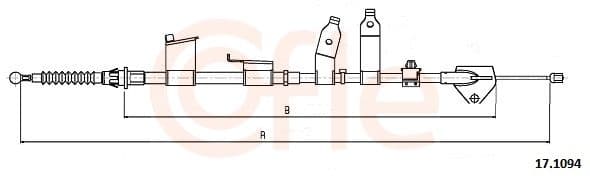 Cablu, frana de parcare COFLE 17.1094