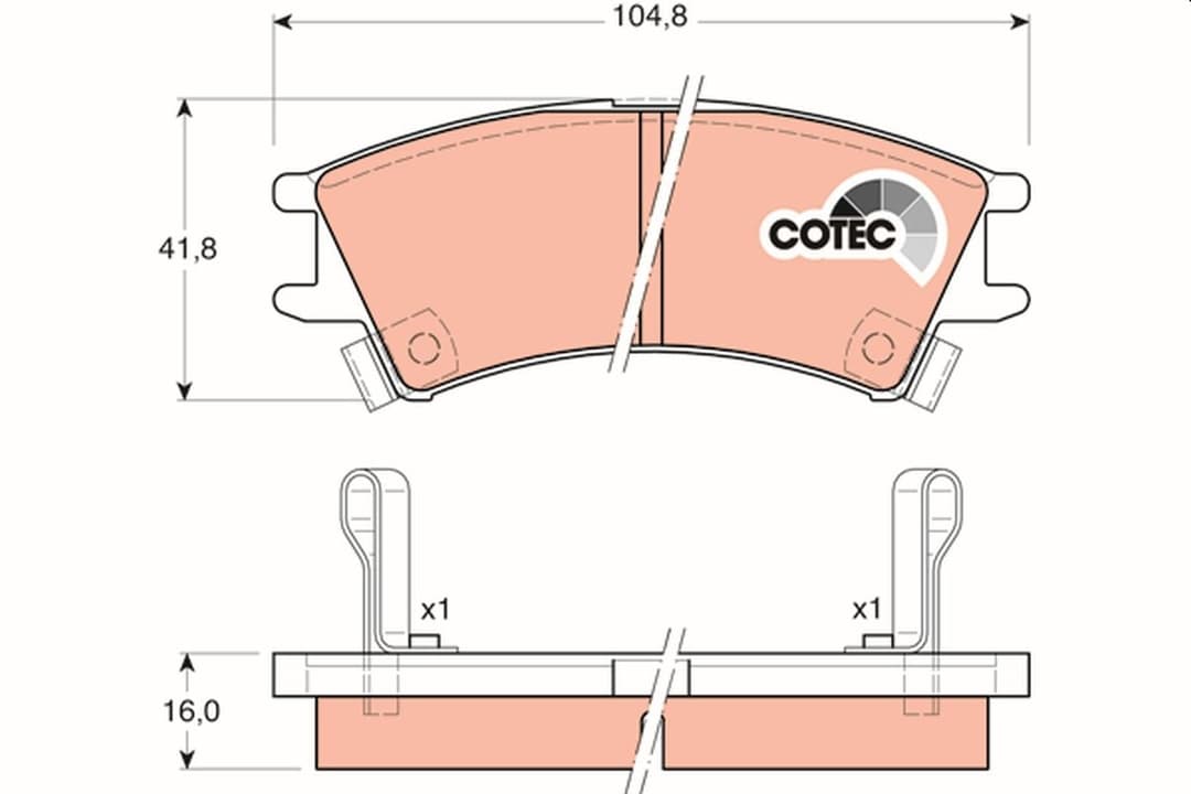 set placute frana,frana disc TRW COTEC GDB3165