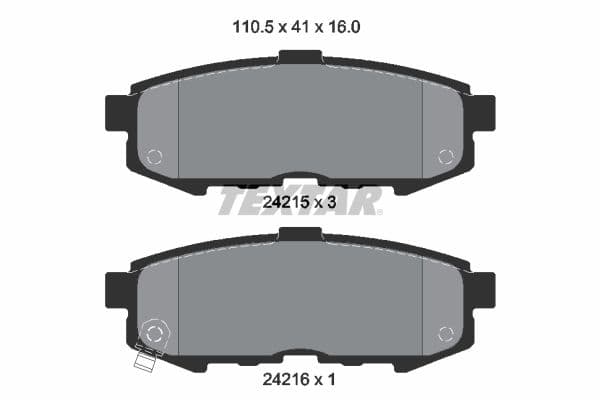 set placute frana,frana disc TEXTAR 2421501