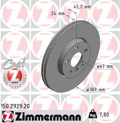 Disc frana ZIMMERMANN COAT Z 150.2929.20