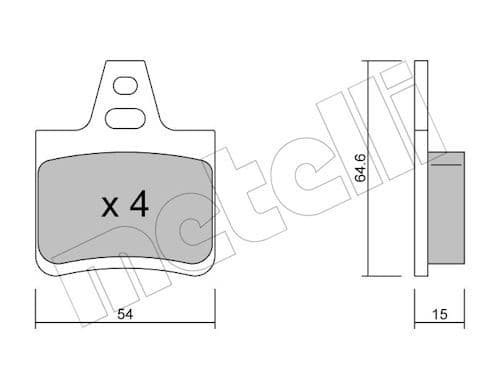 set placute frana,frana disc METELLI 22-0285-0