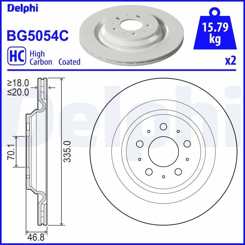 Disc frana DELPHI BG5054C