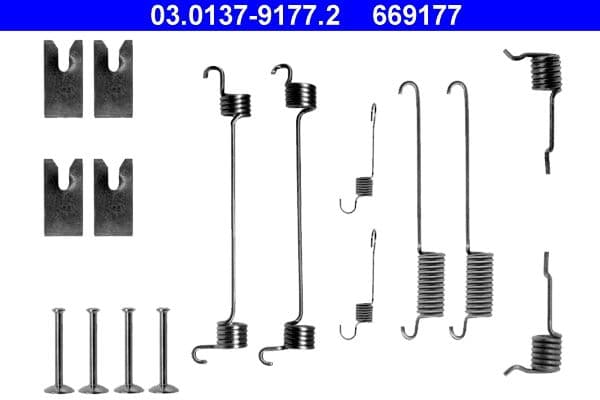 Set accesorii, sabot de frana ATE 03.0137-9177.2