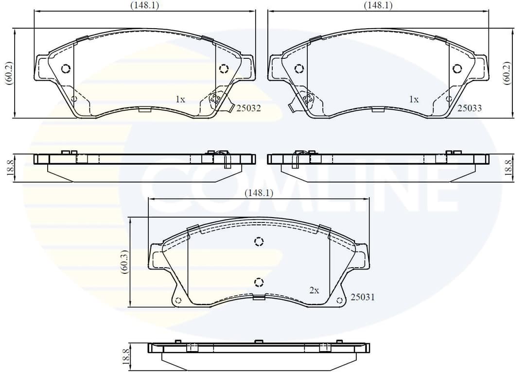 set placute frana,frana disc COMLINE CBP32038