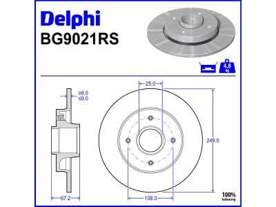Disc frana DELPHI BG9021RS