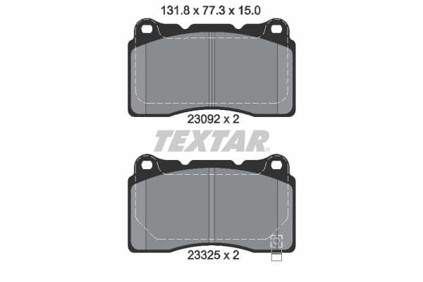 set placute frana,frana disc TEXTAR Q+ 2309204