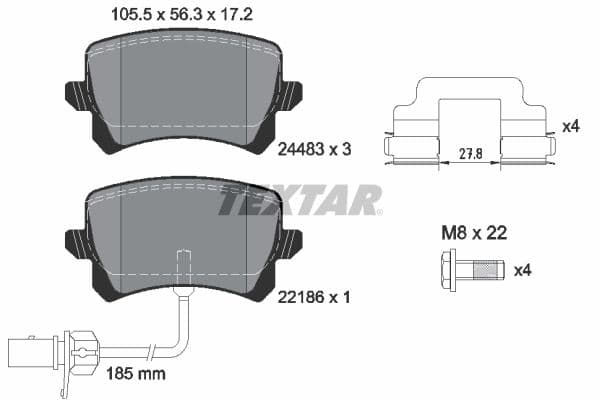 set placute frana,frana disc TEXTAR Q+ 2448307