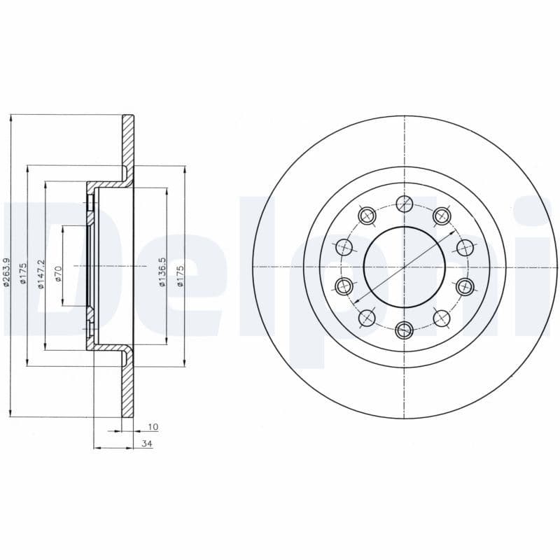 Disc frana DELPHI BG4315
