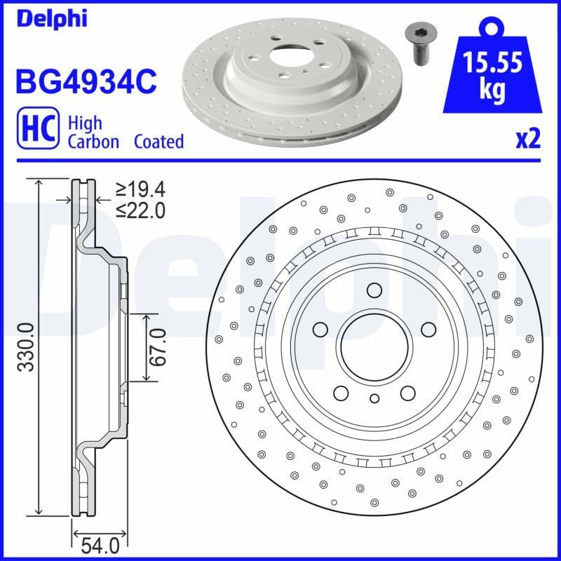 Disc frana DELPHI BG4934C