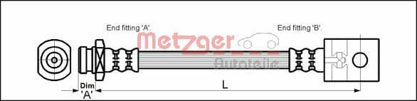 Furtun frana METZGER 4112525