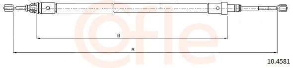 Cablu, frana de parcare COFLE 10.4581