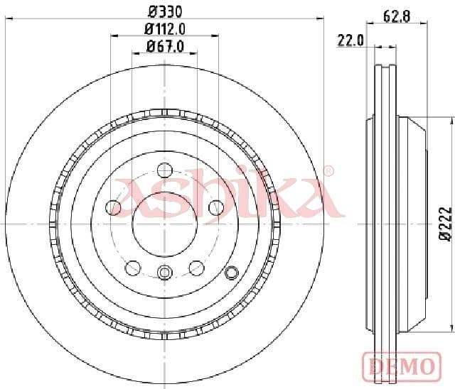 Disc frana ASHIKA 61-00-0519C