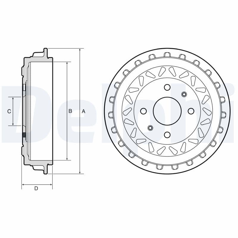 Tambur frana DELPHI BF663