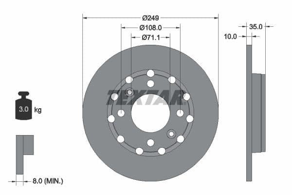 Disc frana TEXTAR PRO 92325803