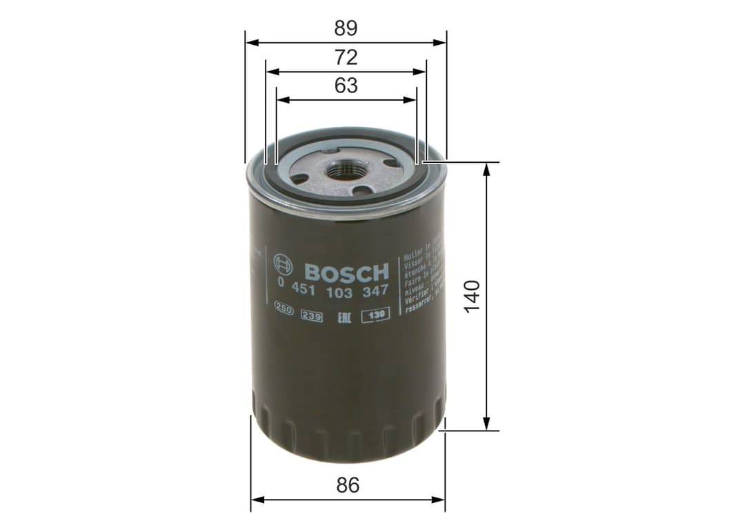 Filtru ulei BOSCH 0 451 103 347