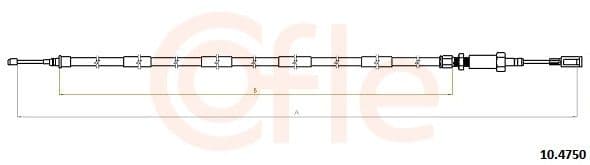Cablu, frana de parcare COFLE 10.4750