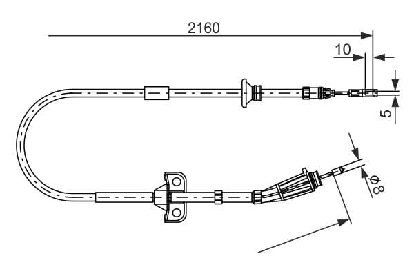 Cablu, frana de parcare BOSCH 1 987 482 284