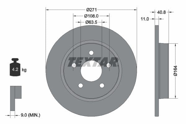 Disc frana TEXTAR PRO 92239003