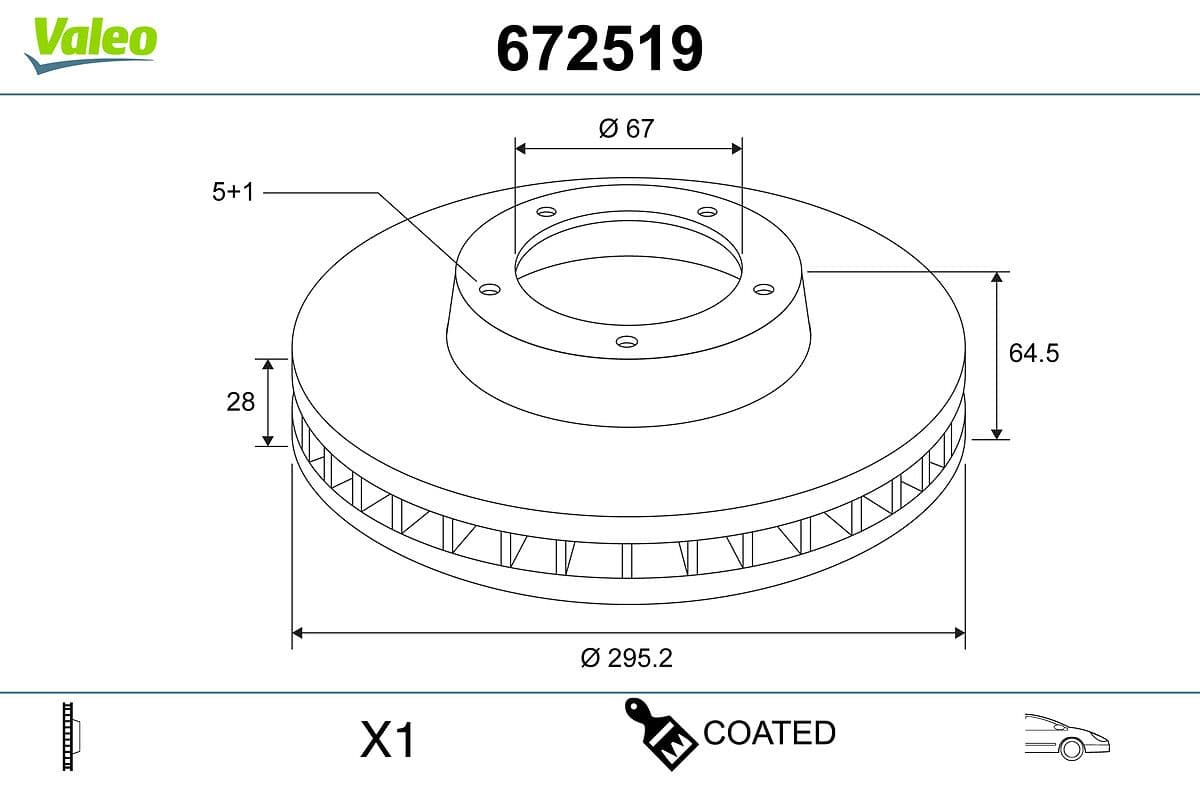 Disc frana VALEO 672519