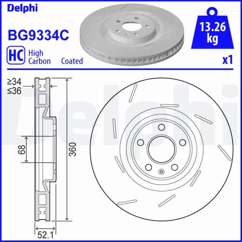 Disc frana DELPHI BG9334C