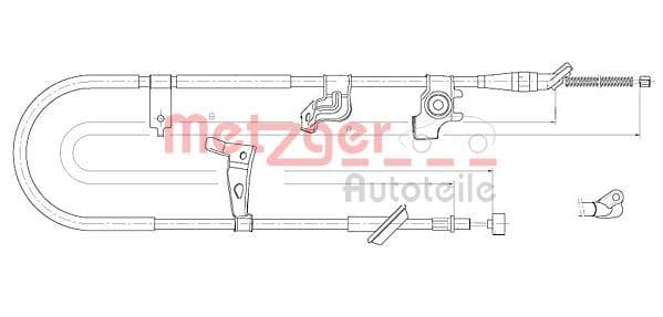 Cablu, frana de parcare METZGER 17.5061