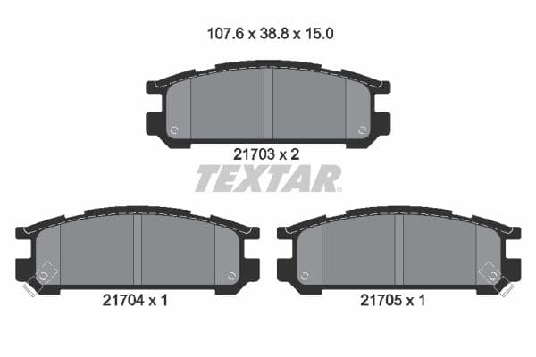 set placute frana,frana disc TEXTAR 2170301