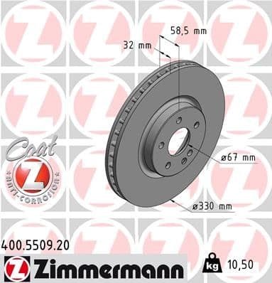 Disc frana ZIMMERMANN COAT Z 400.5509.20