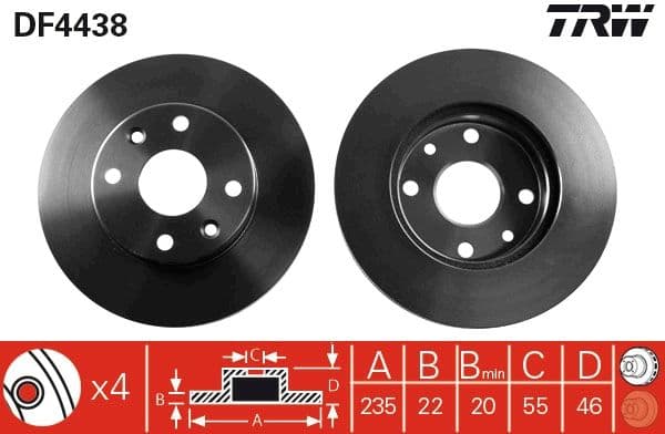 Disc frana TRW DF4438