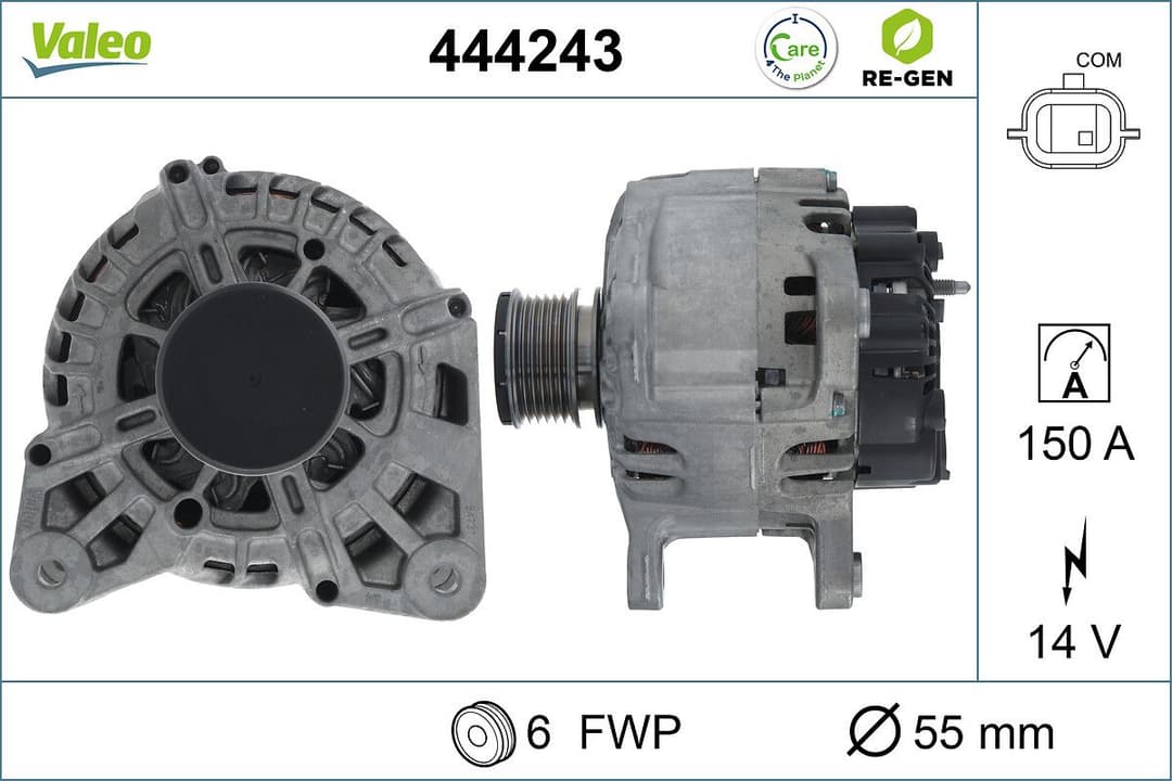 Generator / Alternator VALEO RE-GEN REMANUFACTURED 444243