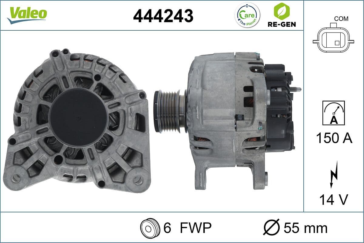 Generator / Alternator VALEO RE-GEN REMANUFACTURED 444243