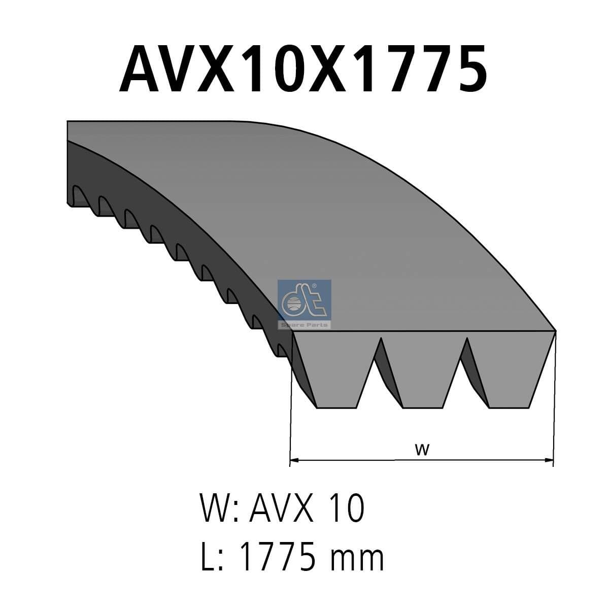 Set curea trapezoidala DT Spare Parts 3.34439