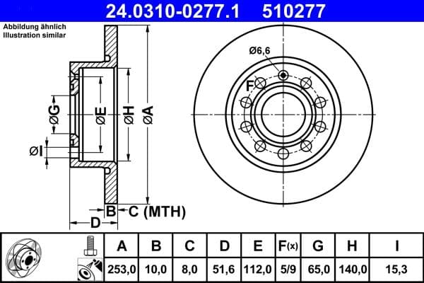 Disc frana ATE 24.0310-0277.1