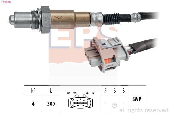 Sonda Lambda EPS Made in Italy - OE Equivalent 1.998.214